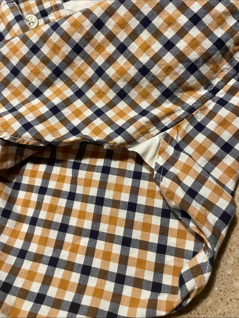 J. Crew Men's Checked Button-Down Shirt in Navy, White & Tan